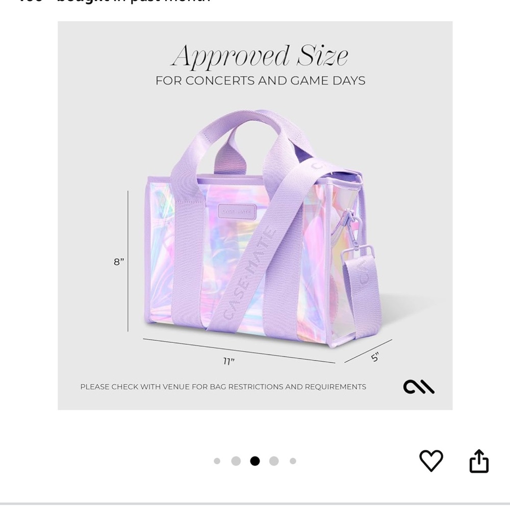 Case-Mate Iridescent Mini Tote Bag - Soap Bubble